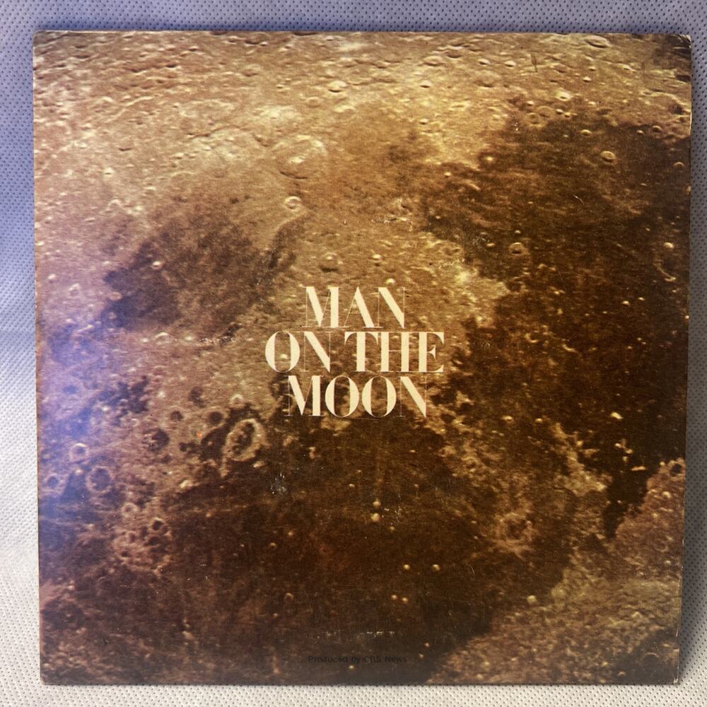 Walter Cronkite "Man On The Moon" CBS News Vinyl 33 Rpm 7” EXCELLENT record